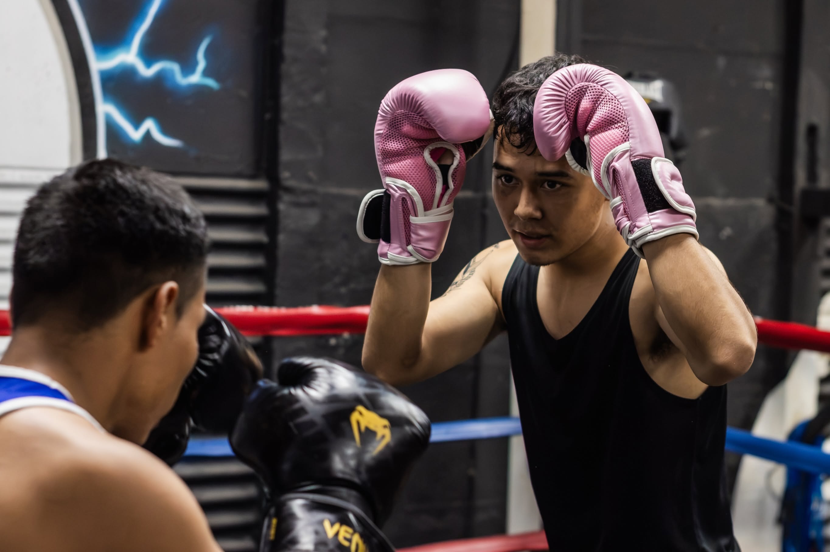 Área de sacos de boxeo